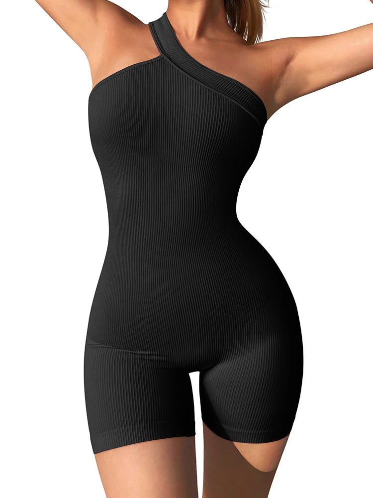 Elysia One-Shoulder Bodysuit – Studio to Street Elegance