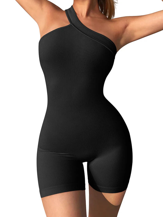 Elysia One-Shoulder Bodysuit – Studio to Street Elegance