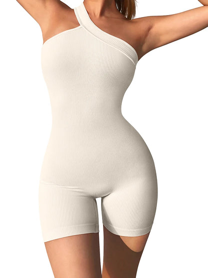 Elysia One-Shoulder Bodysuit – Studio to Street Elegance